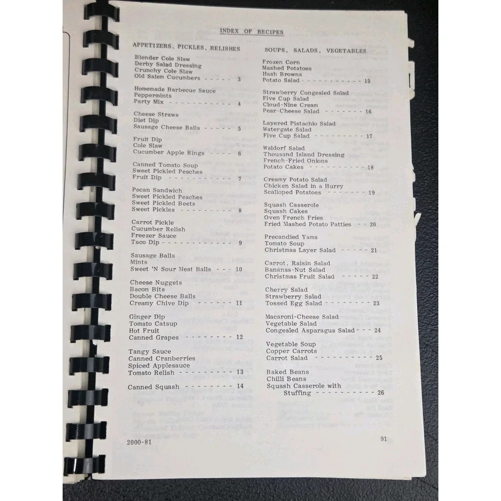 Woodville‎ Baptist Church Cookbook Mt. Airy, North Carolina 1982 Mayberry